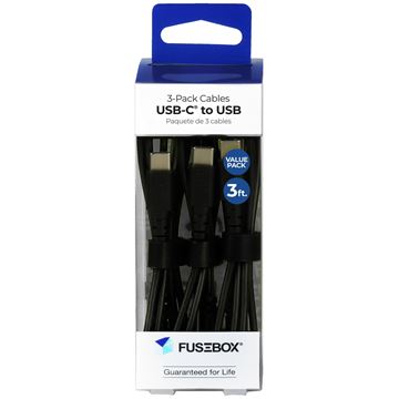 Fusebox - Cable for Type C to A, 3-pack